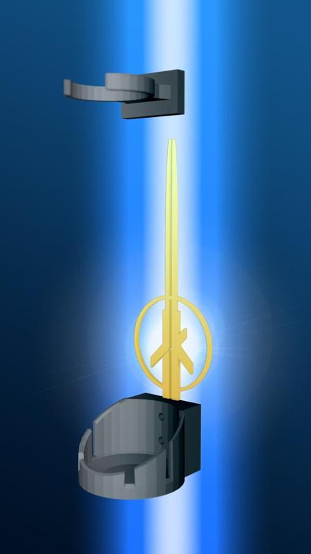 Jedi Outcast Themed Lightsaber Wall Mount