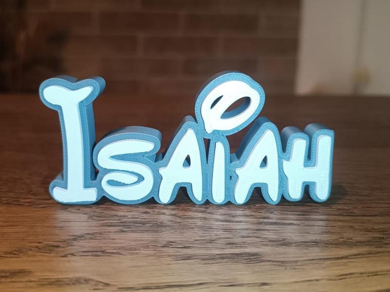 Disney Name Sign Isaiah Kid Room Wall Decor Tag 
