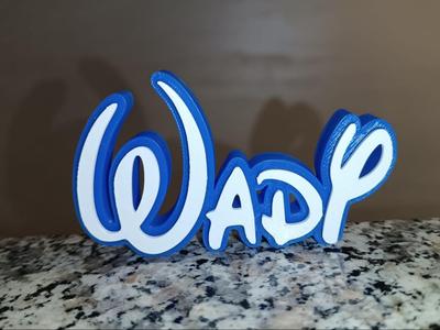 Disney Name Sign Wady Kid Room Wall Decor Tag 
