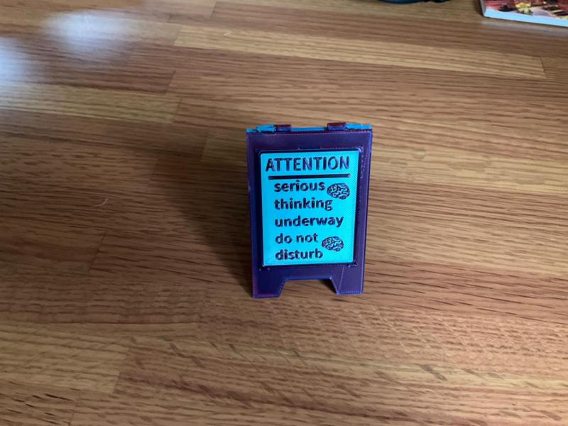 Serious Thinking Underway Sign