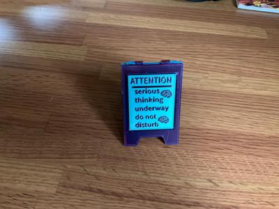 Serious Thinking Underway Sign
