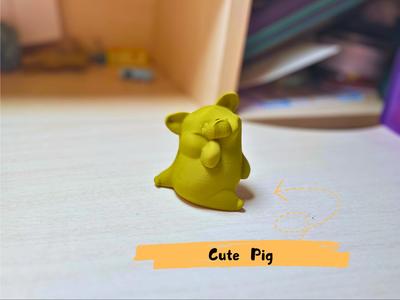 Lovely pig series practicing gymnastics for a healthy body