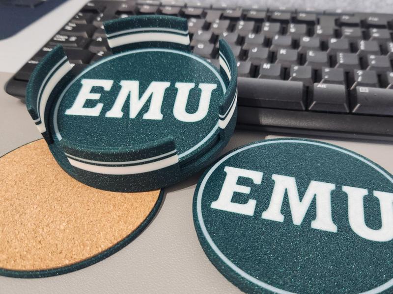 Eastern Michigan coaster set 