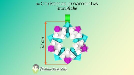 Buildable snowflake Christmas ornament