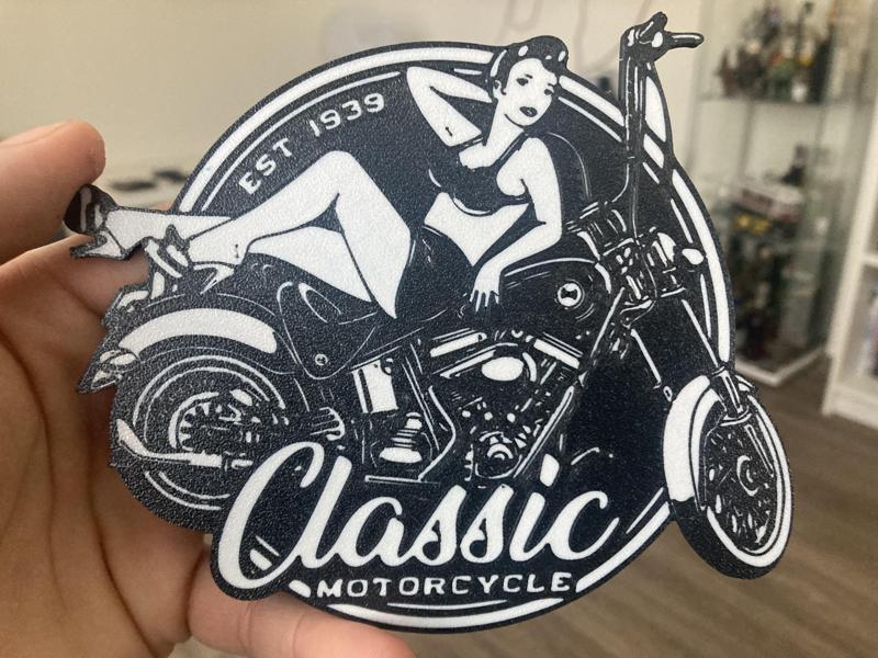 Classic motorcycle coaster
