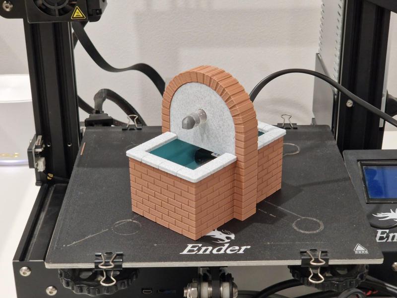 💧 Mini Fountain with Water Pump – Calming 3D Print for Any Space