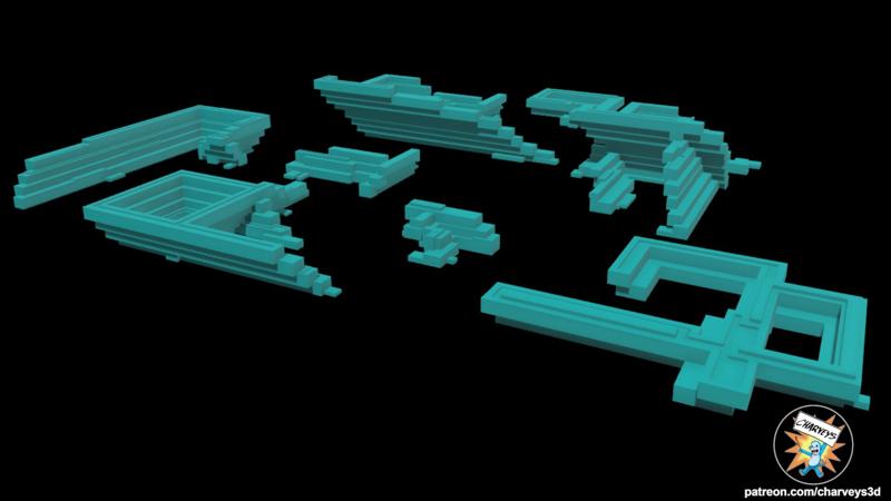 Crystal Terrain (Bismuth) for 15, 28mm RPG Tabletop War Games