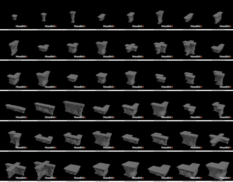 Coral Rock Wall style Scenary 28mm Grid Accurate - Parkour -  NoSupport