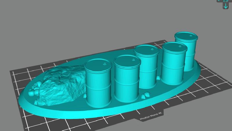 Oil/Fuel barrel barricade