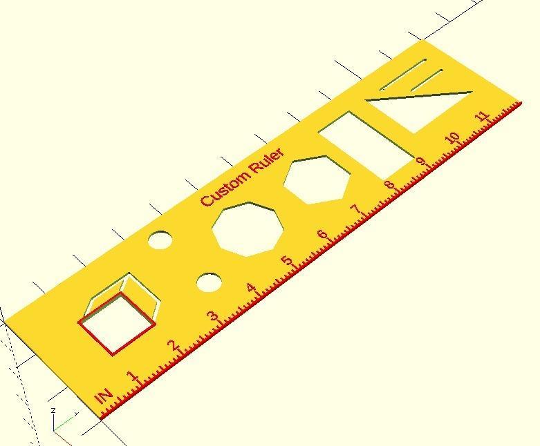 Customizable Stencil Ruler