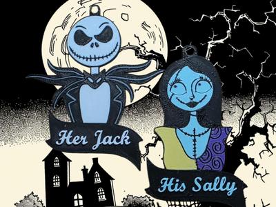 Jack and Sally Nightmare before Christmas ornament