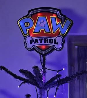 Paw Patrol Logo Christmas tree topper Lightbox