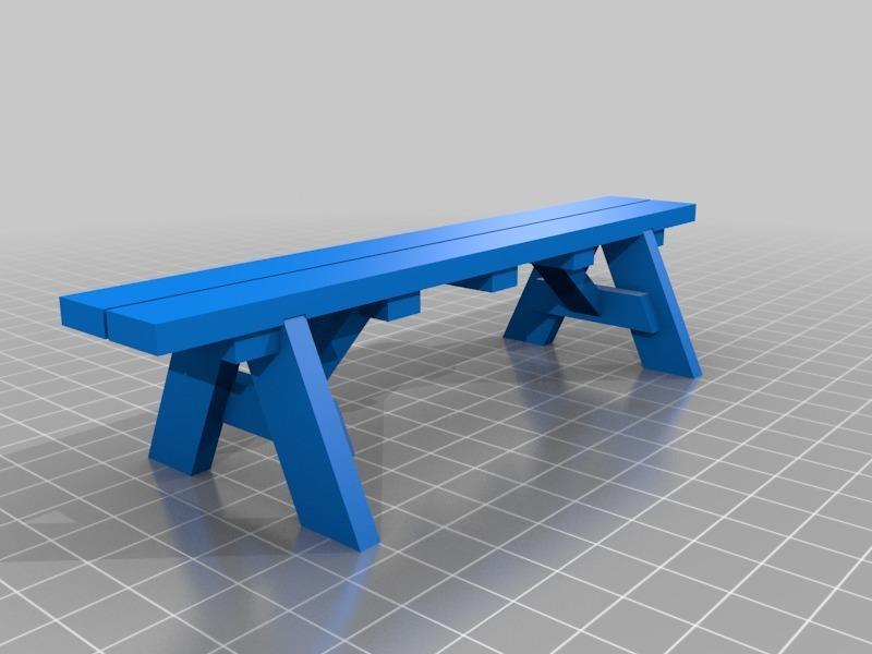 3DBear Picnic Bench - a Picnic Table remix