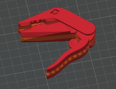 Dino Clip 2 color stripe