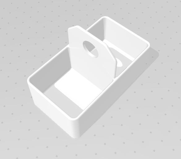 Storage box with 2 compartments