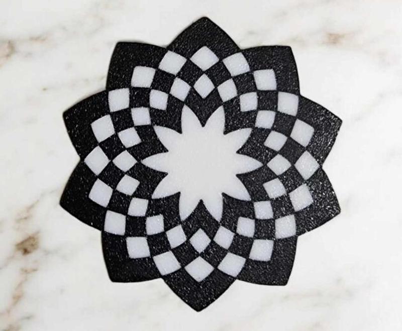 Trippy Geometric Coaster Set