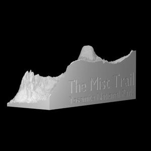 Yosemite's Mist Trail 3d Map