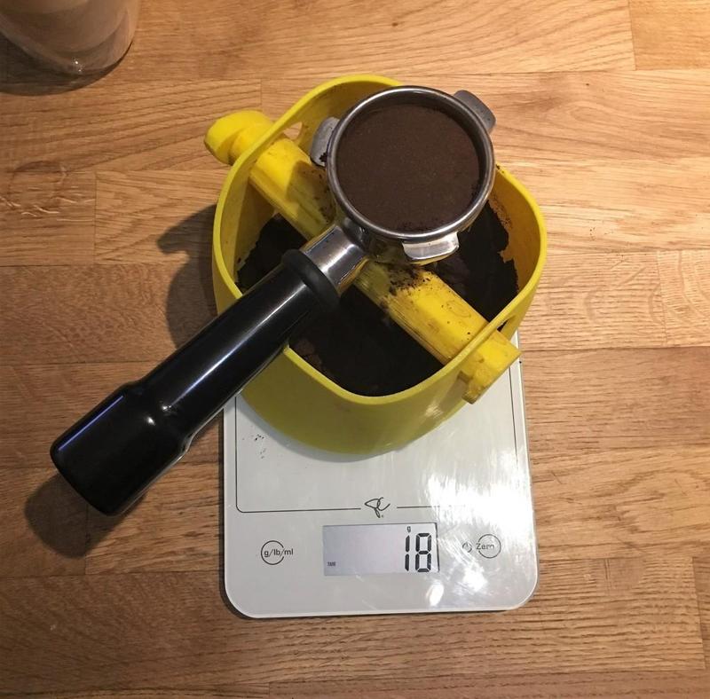 Knockbox + 54mm Portafilter Holder (for weighting coffee)