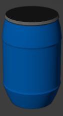 Plastic Blue barell