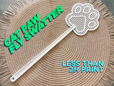 Fly swatter cat paw