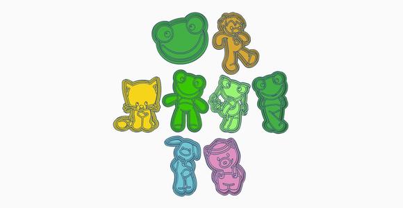 SAPO PEPE COOKIE CUTTERS KIT X8