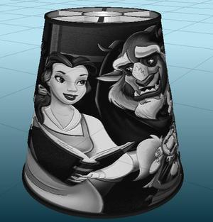 LITHO/ABAT JOUR LA BELLLE ET LA BETE for ceiling