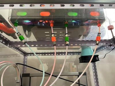 Dry box PTFE tube fixed screw-lock fitting for M8 hole inner diameter 4.4mm