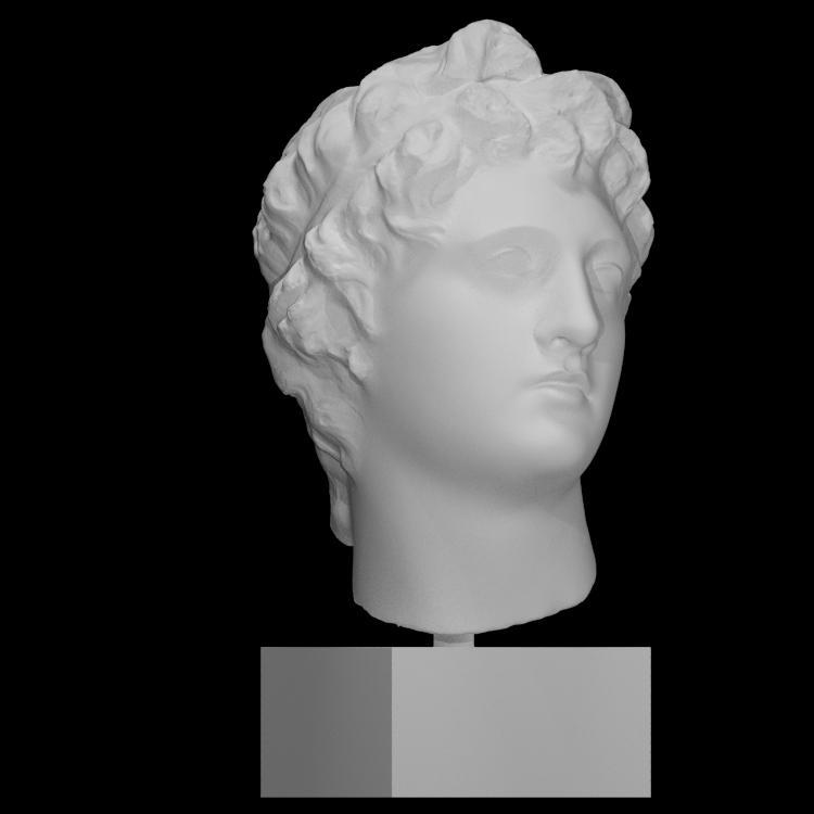 Head of a young man with idealized features