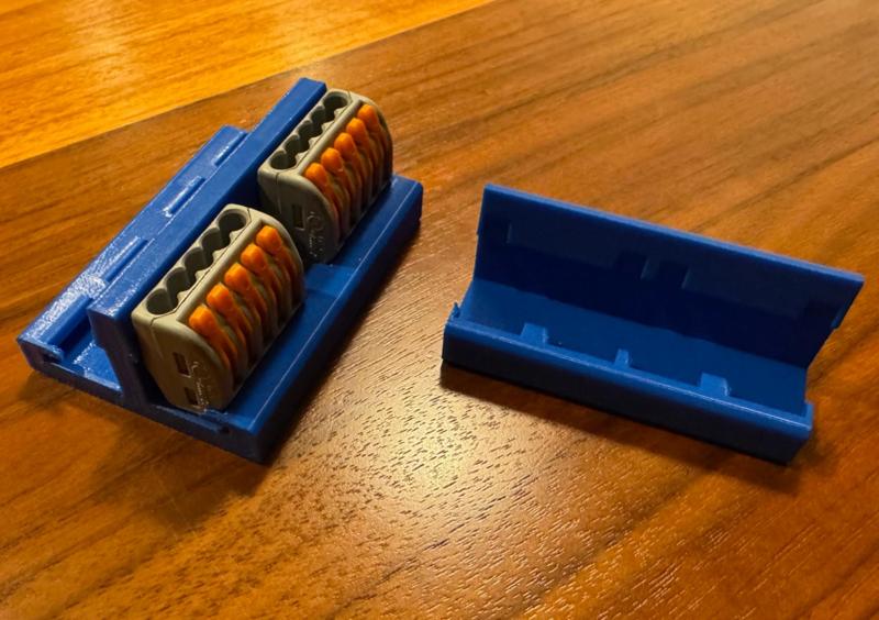 WAGO 222 5x4 Mount for behind Lutron keypads.