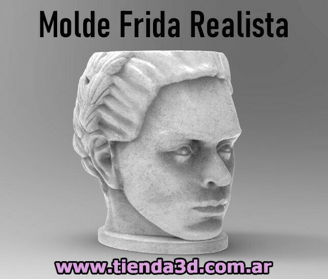 Realistic Frida Kahlo Flowerpot Mold