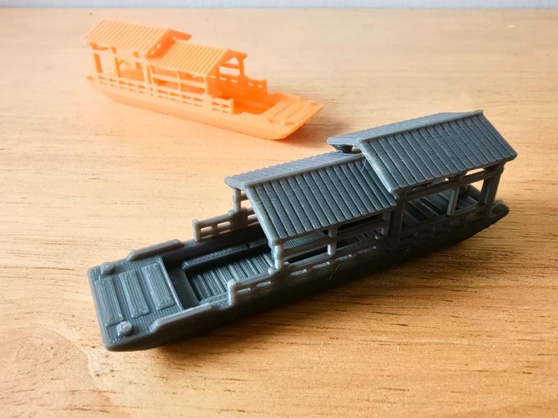 Ancient Chinese Pleasure Boat –  Painted Barge (85mm, 8g filament)