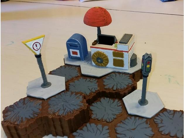 Hex Terrain City Set 2