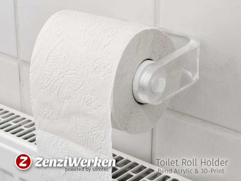 Toilet Roll Holder 'Clear & Clean'