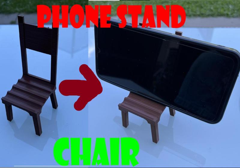 Stand, phone holder, chair
