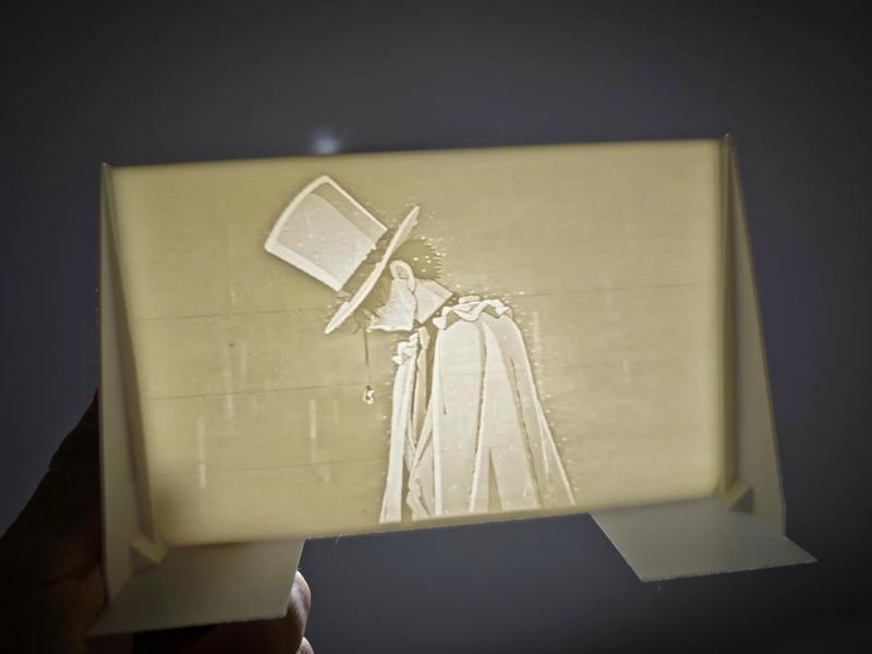 Kaito Kid Monochrome Lithophane Photo