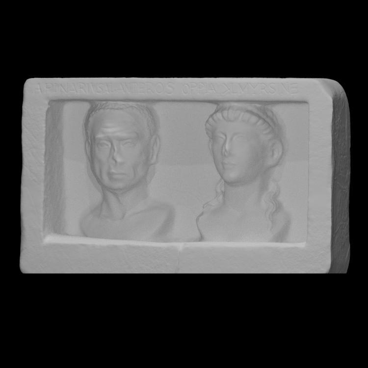 Aulus Pinarius Anteros, freedman of Aulus. Oppia Myrsine, freedwoman of Gaia.