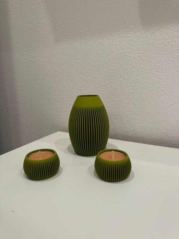 vase set vaso e portacandele