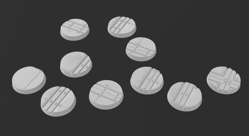 25 mm industrial bases (solid)