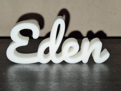 Eden Name Sign Display Decor
