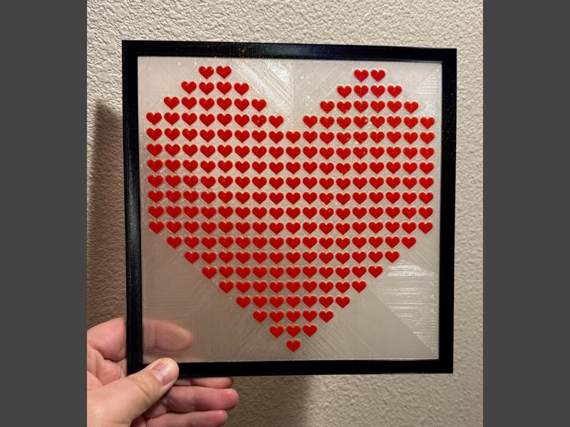 Stained Glass Heart Pixle