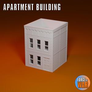 Brick apartment building