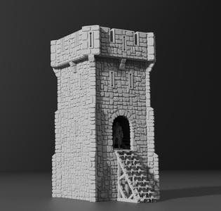 Norman Tower (Stonecroft Castle) - 28mm Tabletop Gaming Terrain