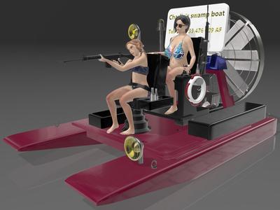 Charlotte's swamp boat - Hunting the giant lizards