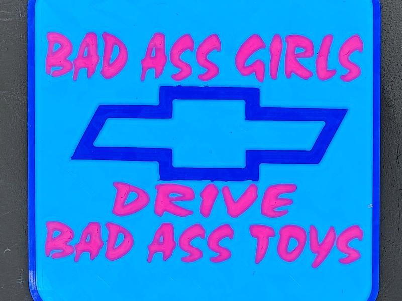 Bad Ass Girl Chevrolet Coasters