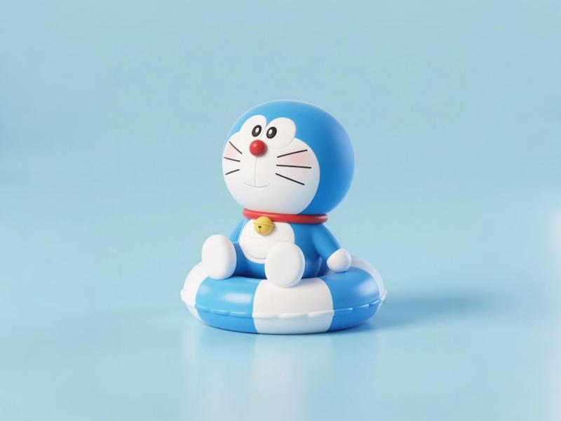 Doraemon Summer Swim Ring Limited Edition - Doraemon Merchandise Figurine - Children's Coloring Toy