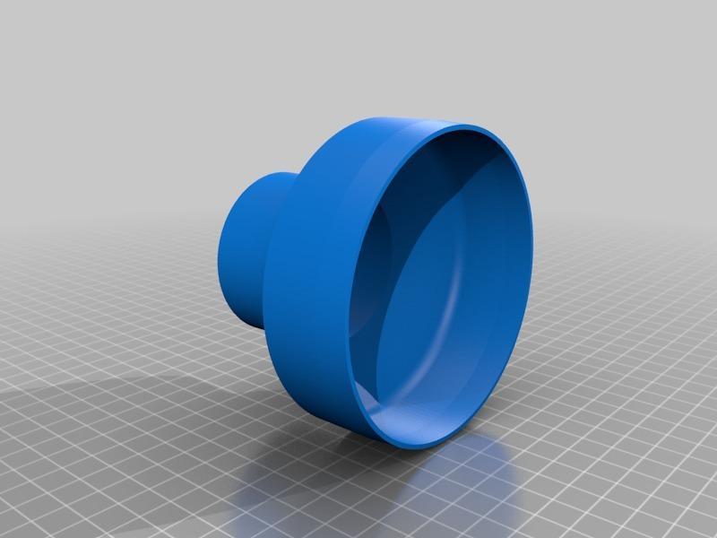 54mm to 100mm adapter for air hose (parametric F360, other sizes possible)