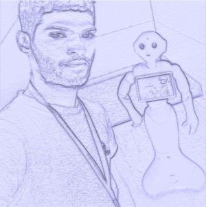 lithophane 3D Print me and pepper Robot