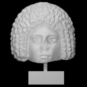 Female portrait head in the form of a mask