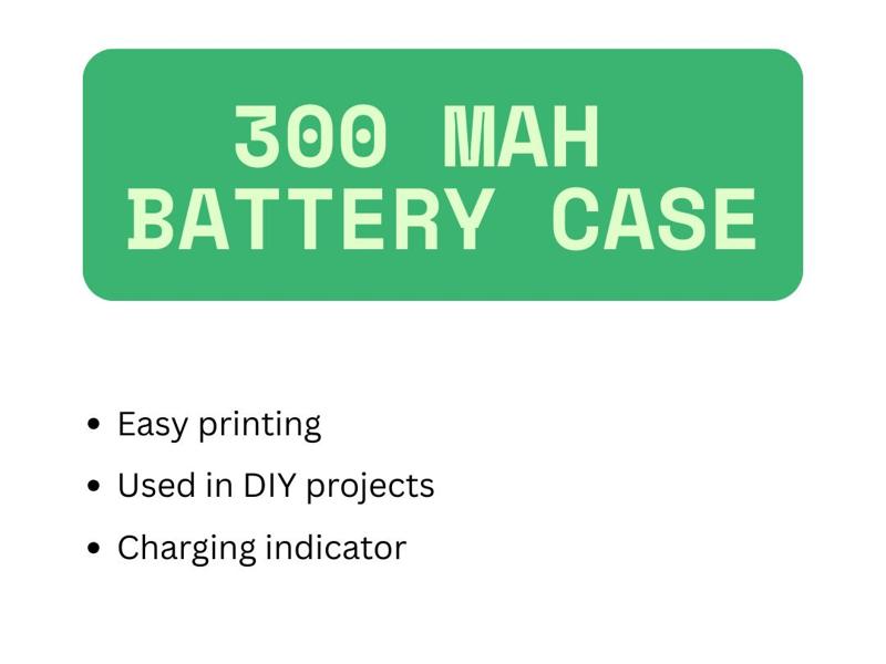 Battery case for 3.7 v battery charging modules