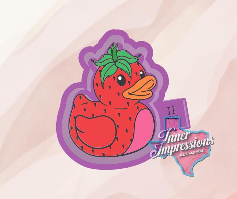Strawberry Rubber Duck Freshie Mold